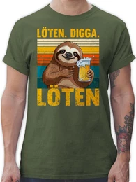 T-Shirt Lten Digga Lten - Digga Lten Bier Biertrinker Faultier Saufi Party & Alkohol Herren
