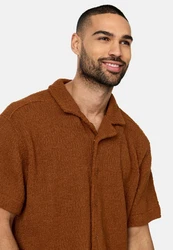 Indicode Langarmhemd INRaney Braun/Orange/Rot/Beige