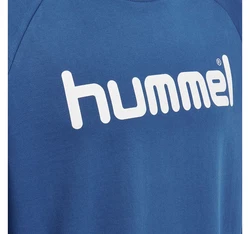 hummel Sweatshirt Logoprint Sport Sweatshirt Pullover mit Raglanärmel (7250) Blau (7250)