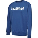 hummel Sweatshirt Logoprint Sport Sweatshirt Pullover mit Raglanärmel (7250) Blau (7250)