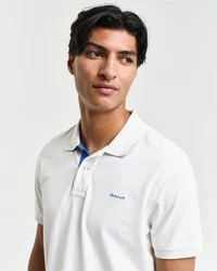Gant Poloshirt REGULAR CONTRAST PIQUE RUGGER Creme/Weiß/Hellblau/Beige/Blau/Grau