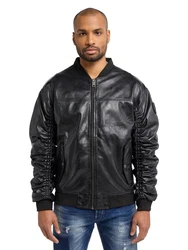 CARLO COLUCCI Lederjacke Desiato Braun/Hellblau/Schwarz/Beige/Grau