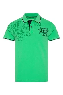 CAMP DAVID Poloshirt Neonfarben/Grün