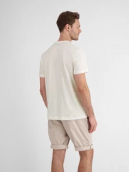LERROS Rundhals T-Shirt mit Palmenprint Khaki/Beige/Braun