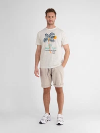T-Shirt Rundhals T-Shirt fr Herren mit Palmenprint