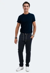 Indicode Stoffhose Inboris Dunkelblau/Hellblau/Schwarz