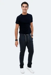 Indicode Stoffhose Inboris Dunkelblau/Hellblau/Schwarz