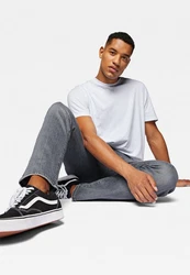 Mavi Straight-Jeans MARCUS Grau/Hellgrau