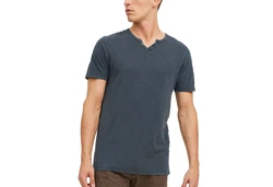 Jack & Jones T-Shirt Splitneck Tee navy