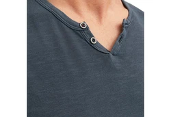 Jack & Jones T-Shirt Splitneck Tee navy