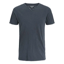T-Shirt Splitneck Tee mit Splitneck-Ausschnitt und zwei Deko-Knpfen