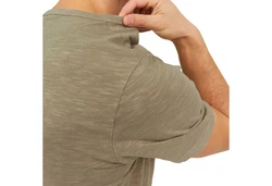 Jack & Jones T-Shirt Splitneck Tee Khaki/Dunkelgrün
