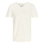 Jack & Jones T-Shirt Splitneck Tee Khaki/Weiß/Creme/Beige