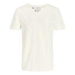 T-Shirt Splitneck Tee mit Splitneck-Ausschnitt und zwei Deko-Knpfen