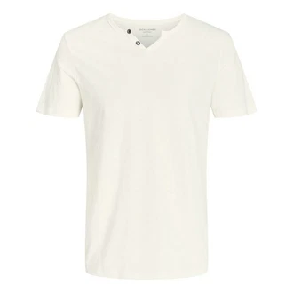 Jack & Jones T-Shirt Splitneck Tee Khaki/Weiß/Creme/Beige