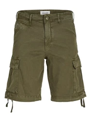 Jack & Jones Shorts JPSTCOLE JJTUCKER CARGO SHORT SN Dunkelgrün/Khaki/Grün
