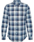 Barbour Flanellhemd Hillroad Hellblau/Blau/Dunkelblau