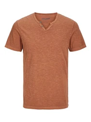 Jack & Jones T-Shirt JJESPLIT NECK TEE SS NOOS (1-tlg) 