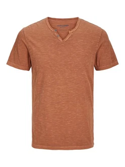 Jack & Jones T-Shirt JJESPLIT NECK TEE SS NOOS (1-tlg) 