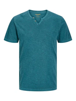 Jack & Jones T-Shirt JJESPLIT NECK TEE SS NOOS (1-tlg) 