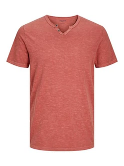 Jack & Jones T-Shirt JJESPLIT NECK TEE SS NOOS (1-tlg) 