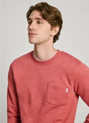Pepe Jeans Sweatshirt MANS CREW mit Brusttasche Orange/Rot/Braun