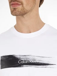 Calvin Klein T-Shirt BRUSH LOGO T-SHIRT Weiß/Creme/Schwarz