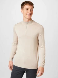 ONLY & SONS Strickpullover Wyler ONSWYLER LIFE REG 14 HALF ZIP KNIT NOOS Khaki/Beige/Braun