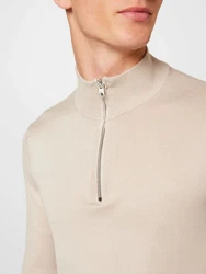 ONLY & SONS Strickpullover Wyler ONSWYLER LIFE REG 14 HALF ZIP KNIT NOOS Khaki/Beige/Braun