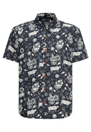 Kurzarmhemd Butcher mit Butcher Allover Print