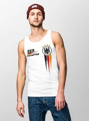 MoonWorks Herren Tanktop EM Fußball Fan-Shirt (2024) Rot/Schwarz/Weiß/Braun