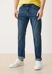 s.Oliver Stoffhose Jeans Keith Slim Fit Mid Rise Slim Leg Gelb/Grün
