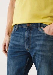 s.Oliver Stoffhose Jeans Keith Slim Fit Mid Rise Slim Leg Gelb/Grün