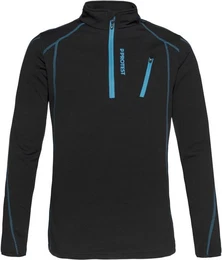 Rollkragenpullover HUMANS 1/4 zip top 290 True Black