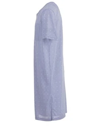 Lucky Nachthemd Kurzarm Blau/Grau/Hellblau/Lila/Fliederfarben