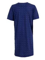 Lucky Nachthemd Kurzarm Dunkelblau/Blau