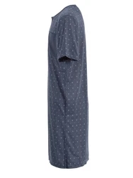 Lucky Nachthemd Kurzarm Grau/Dunkelblau/Blau