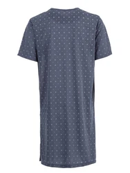Lucky Nachthemd Kurzarm Grau/Dunkelblau/Blau