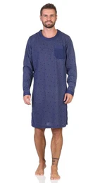 Nachthemd Herren Nachthemd mit langen rmeln und Rundhals, Gr. S M L XL 2XL (1-tlg)