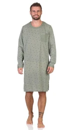 Nachthemd Herren Nachthemd mit langen rmeln und Rundhals, Gr. M L XL 2XL (1-tlg)
