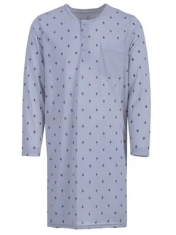 Lucky Nachthemd Langarm Fliederfarben/Lila/Blau/Grau