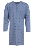 Lucky Nachthemd Langarm Blau/Grau