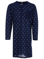 Lucky Nachthemd Langarm Dunkelblau/Blau