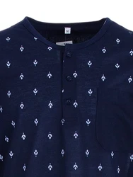 Lucky Nachthemd Langarm Dunkelblau/Blau