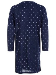 Lucky Nachthemd Langarm Dunkelblau/Blau