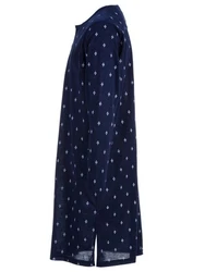 Lucky Nachthemd Langarm Dunkelblau/Blau