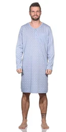 Nachthemd Herren Nachthemd langarm Sleepshirt, Gr. M L XL 2XL (1-tlg)