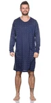 EloModa Herren Nachthemd Langarm (1-tlg) Blau/Lila/Dunkelblau/Hellblau