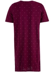 Henry Terre Nachthemd Kurzarm Bordeaux/Dunkelrot/Lila