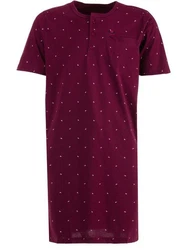 Henry Terre Nachthemd Kurzarm Bordeaux/Dunkelrot/Lila